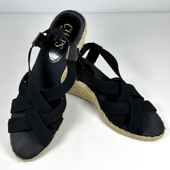Chaps Della Espadrille Wedge Sandals Size 7 - Picture 2 of 15